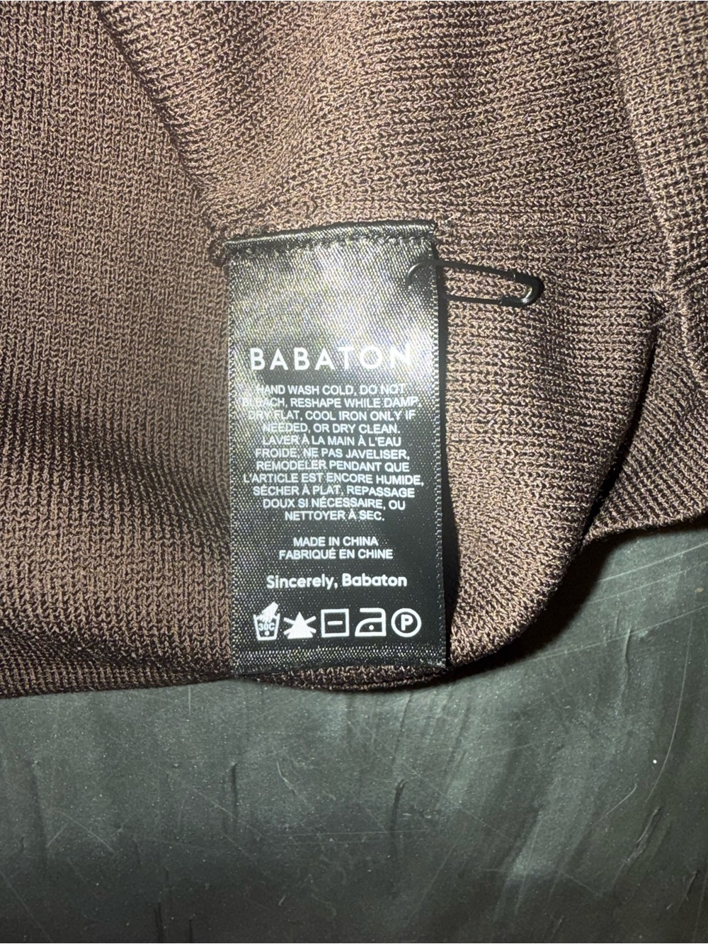 Babaton - Mock Neck Long-Sleeve Top in Brown - Picture 5 of 5